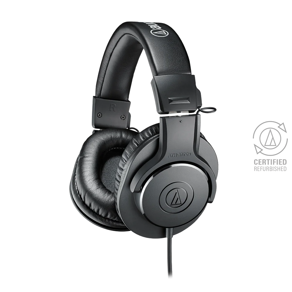 オーディオテクニカ ATH-M20x/1.6ヘッドホン&OLDFASHIONED Professional Studio Monitor Headphones | ATH-M20x-CR Certified